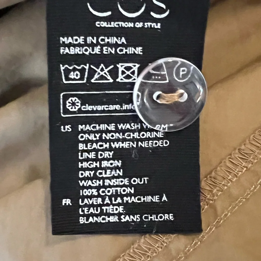 Cos bias cut khaki A-Line cotton maxi Skirt
